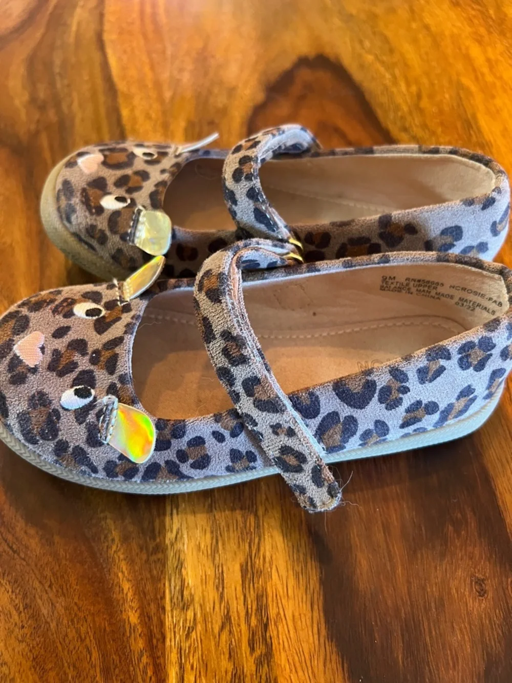 Harper Canyon Leopard Print Moccasins with Iridescent Ear Details - Brown